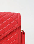 Never Mind Quilted Leather Crossbody Bag with Envelope Flap