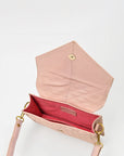 Never Mind Quilted Leather Crossbody Bag with Envelope Flap