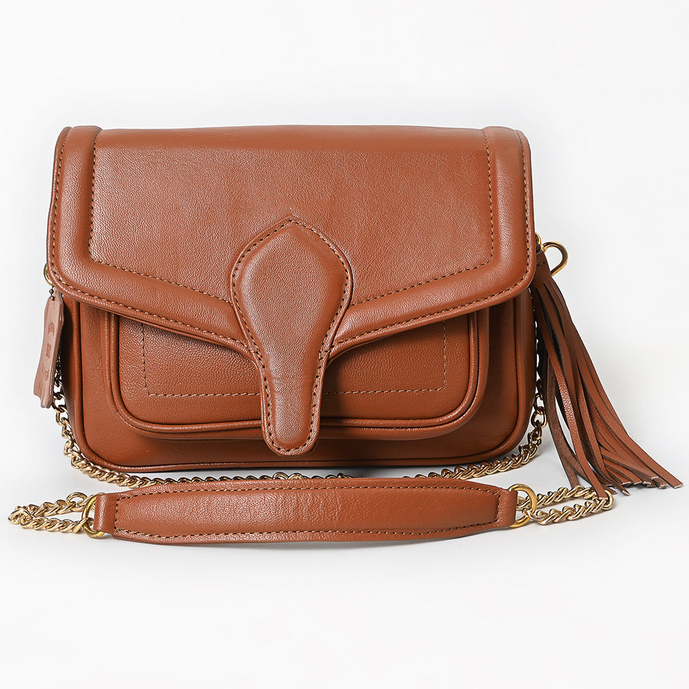 Never Mind Crossbody Genuine Leather Women Bag Western Handbag Purse