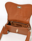 Never Mind Western Cross Body Genuine Leather Handbag Purse Wallet Bag For Women Girls