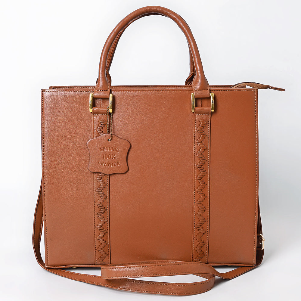 Never Mind  Briefcase Genuine Leather Women Bag Western Handbag Purse