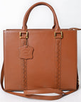 Never Mind  Briefcase Genuine Leather Women Bag Western Handbag Purse