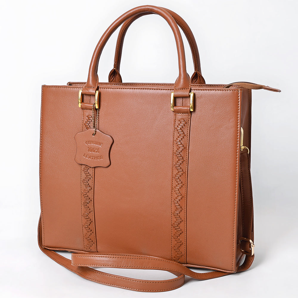 Never Mind  Briefcase Genuine Leather Women Bag Western Handbag Purse