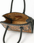 Hand Tooled Genuine Leather Tote Bag For Women Western Style
