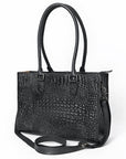 American Darling Tote Crocodile Embossed Genuine Leather Women Bag Western Handbag Purse