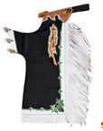 HILASON Western Horse Bull Riding Safety Leather Protective Vest & Rodeo Chaps Combo
