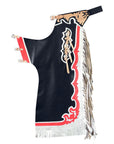HILASON Western Horse Bull Riding Safety Leather Protective Vest & Rodeo Chaps Combo