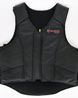 HILASON Western Horse Bull Riding Safety Leather Protective Vest & Rodeo Chaps Combo