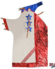 HILASON Western Horse Bull Riding Safety Leather Protective Vest & Rodeo Chaps Combo