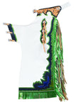 HILASON Western Horse Bull Riding Safety Leather Protective Vest & Rodeo Chaps Combo
