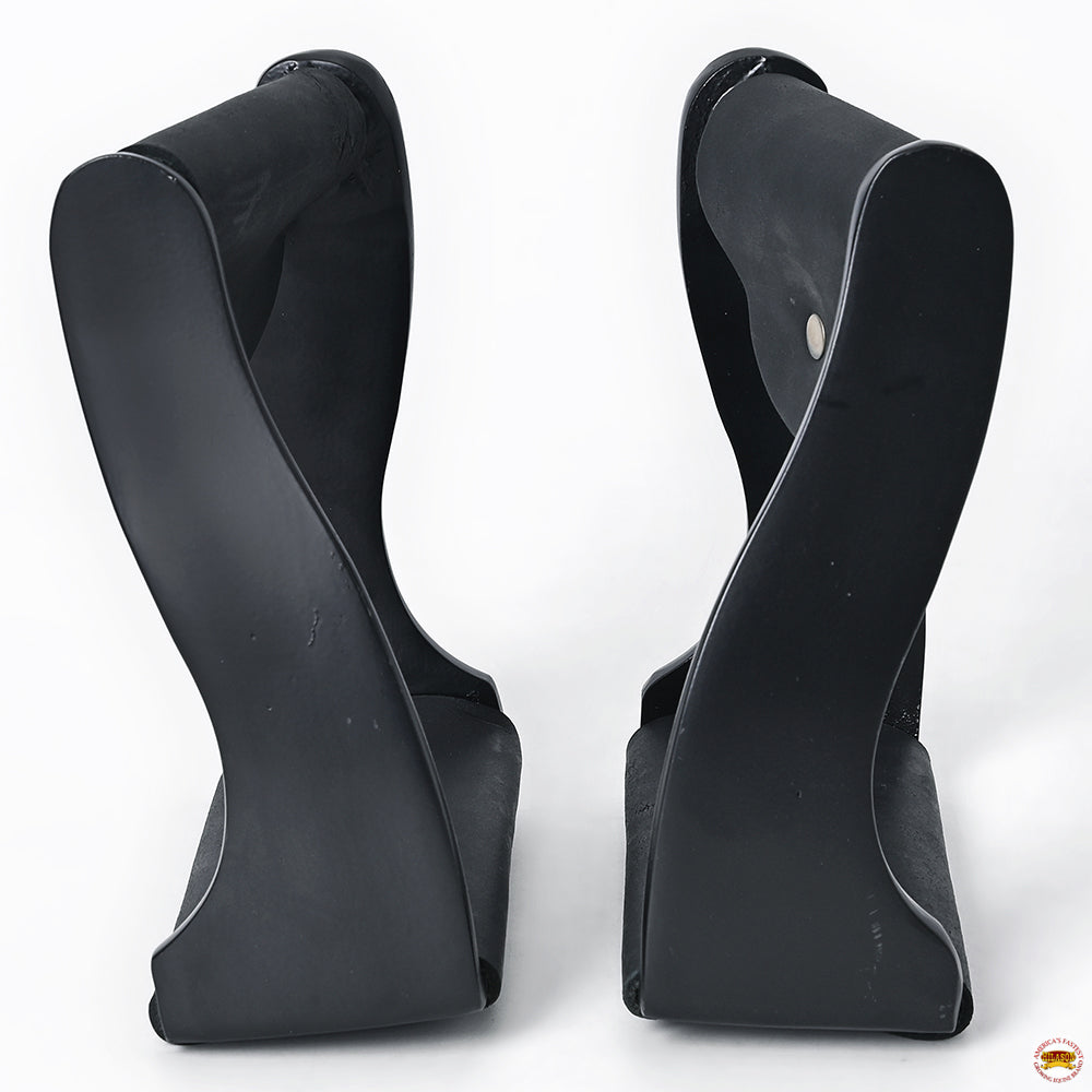 HILASON 3 in Neck Western Horse Heavy Duty Iron Saddle Stirrups Pair