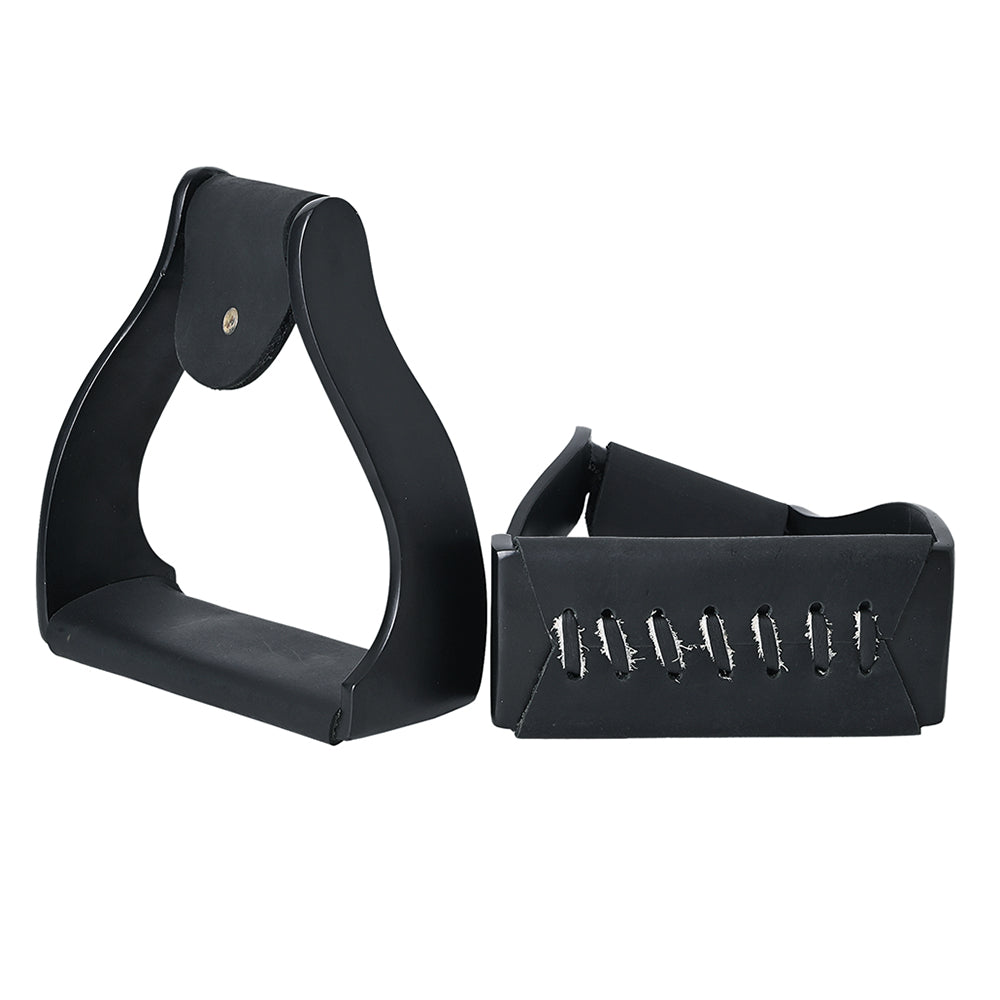 HILASON 3 in Neck Western Horse Heavy Duty Iron Saddle Stirrups Pair