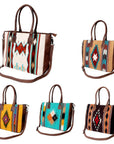 American Darling Tote Saddle Blanket Genuine Leather women bag western handbag purse