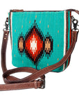 American Darling ADBG1009A Cross Body Saddle Blanket Genuine Leather women bag western handbag purse