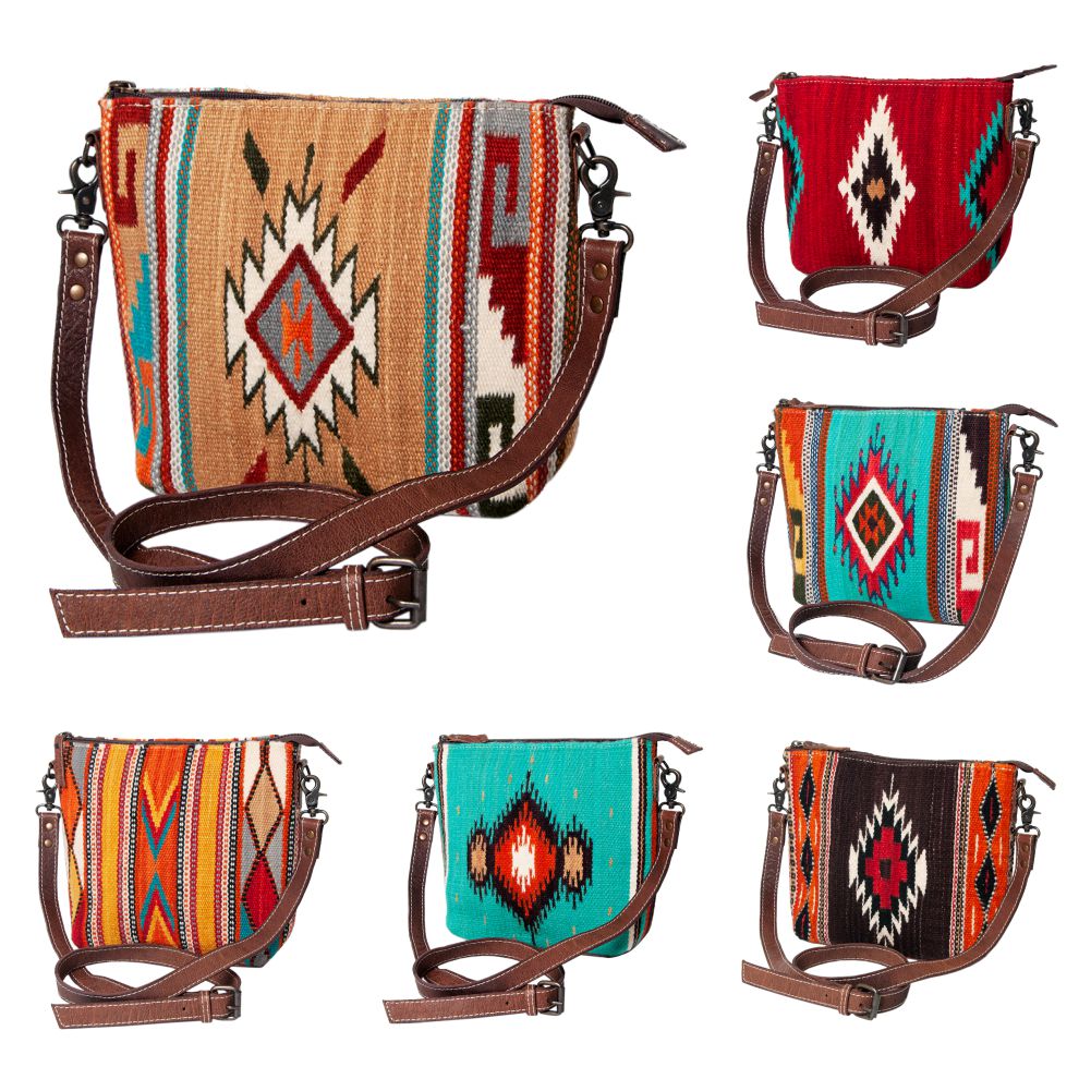 American Darling ADBG1009A Cross Body Saddle Blanket Genuine Leather women bag western handbag purse