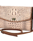 American Darling Coin Purse Crocodile embossed Genuine Leather women bag western handbag purse