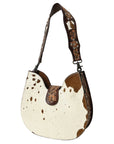 American Darling Hobo Hand Tooled Hair-On Genuine Leather women bag western handbag purse