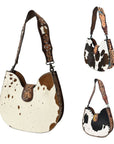 American Darling Hobo Hand Tooled Hair-On Genuine Leather women bag western handbag purse