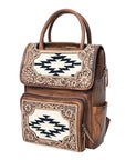 American Darling Backpack Hand Tooled Crocodile embossed Genuine Leather women bag western handbag purse