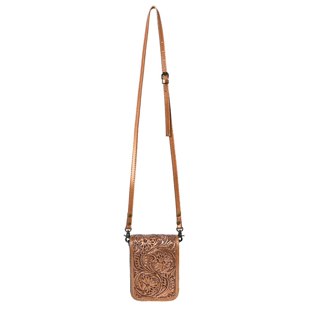 American Darling Cell Phone Holder Hand Tooled Genuine Leather women bag western handbag purse