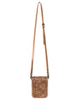 American Darling Cell Phone Holder Hand Tooled Genuine Leather women bag western handbag purse