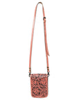 American Darling Cell Phone Holder Hand Tooled Genuine Leather women bag western handbag purse