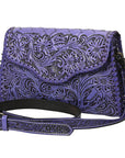 American Darling ADBG1137A Clutch Hand Tooled Genuine Leather women bag western handbag purse