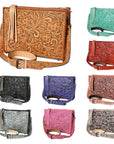 American Darling Hand Tooled Genuine Leather Women Bag Western Handbag Purse