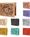 American Darling Wallet Hand Tooled Genuine Leather Women Bag Western Handbag Purse