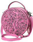 American Darling Canteen Hand Tooled Genuine Leather women bag western handbag purse