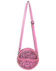 American Darling Canteen Hand Tooled Genuine Leather Women Bag Western Handbag Purse