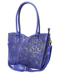 Tote Hand Tooled Genuine Leather women bag western handbag purse