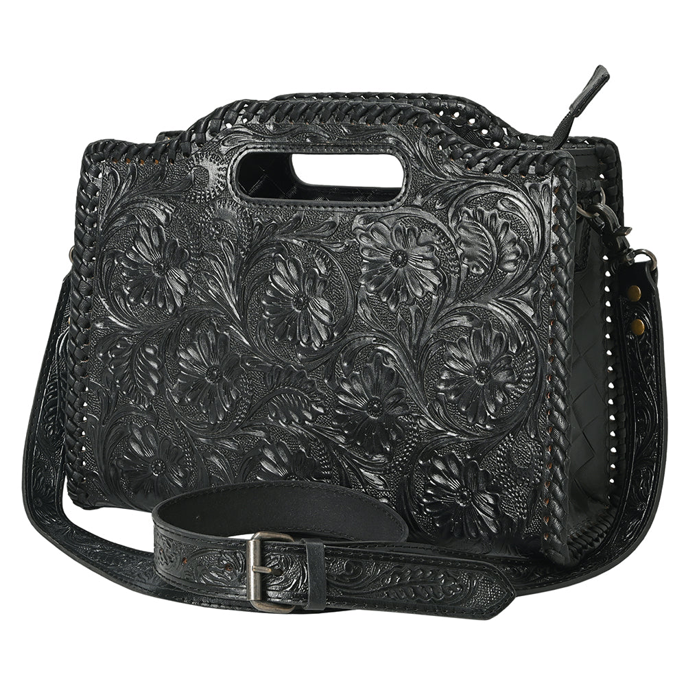 Clutch Hand Tooled Genuine Leather women bag western handbag purse