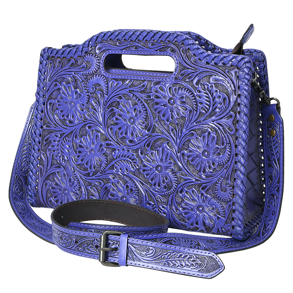 Clutch Hand Tooled Genuine Leather women bag western handbag purse