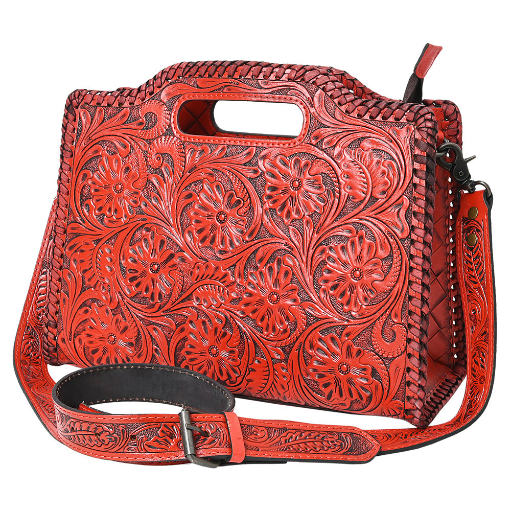 Clutch Hand Tooled Genuine Leather women bag western handbag purse