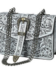 American Darling Small Crossbody Beautifully Hand Tooled  Genuine Leather women bag western handbag purse