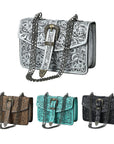 American Darling Small Crossbody Beautifully Hand Tooled  Genuine Leather women bag western handbag purse
