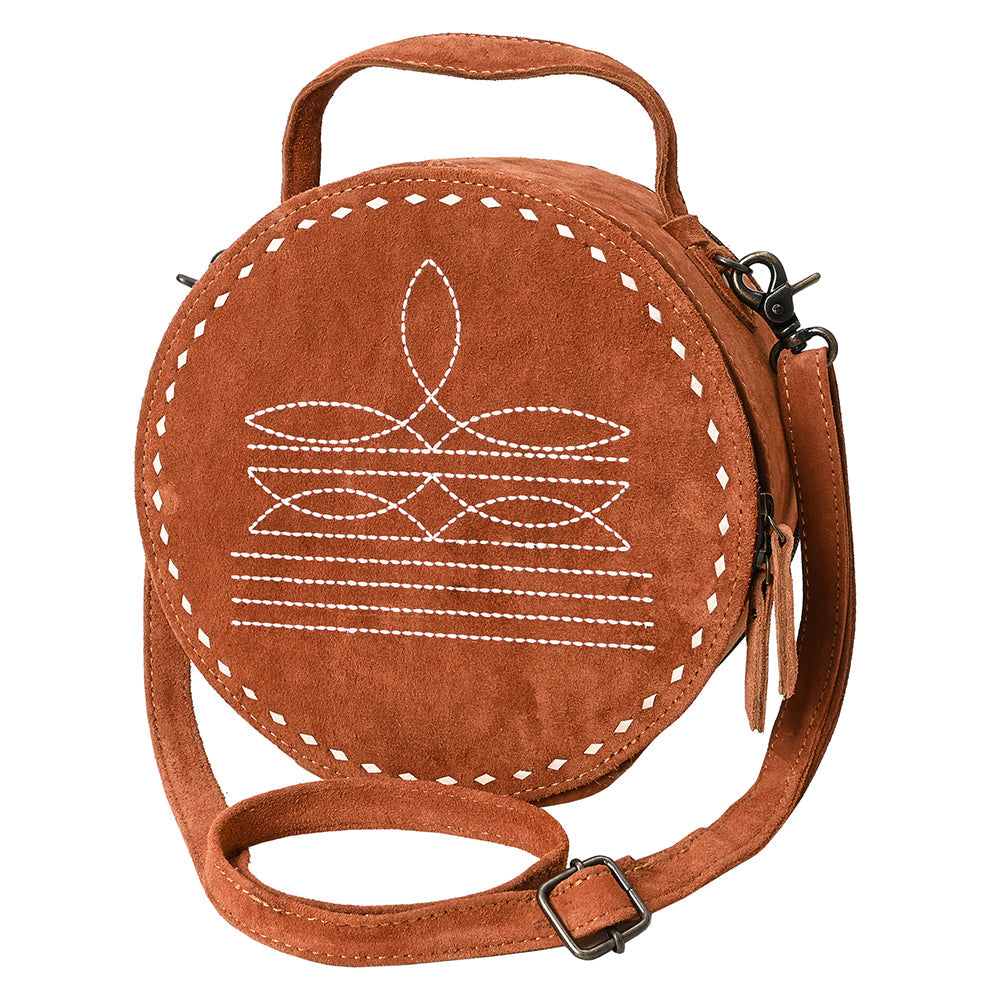 American Darling Canteen Genuine Suede Leather Women Bag Western Handbag Purse