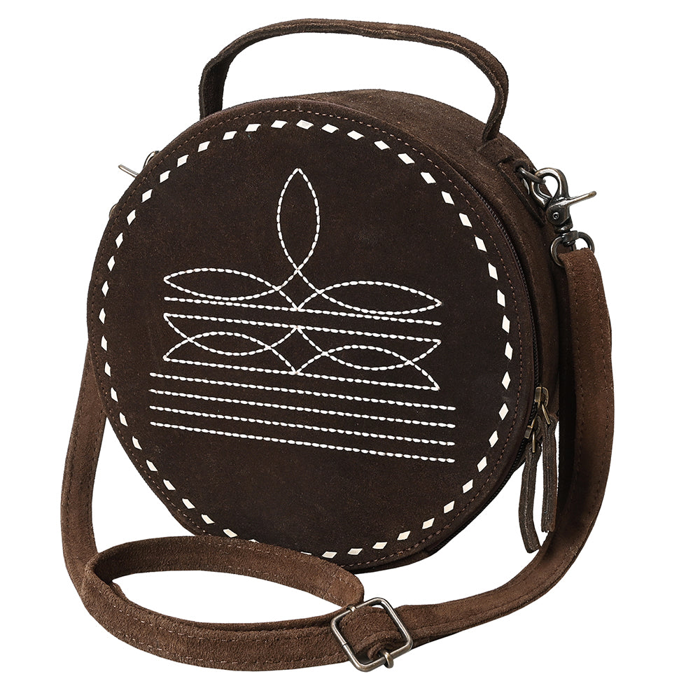 American Darling Canteen Genuine Suede Leather Women Bag Western Handbag Purse