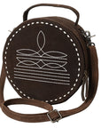 American Darling Canteen Genuine Suede Leather Women Bag Western Handbag Purse