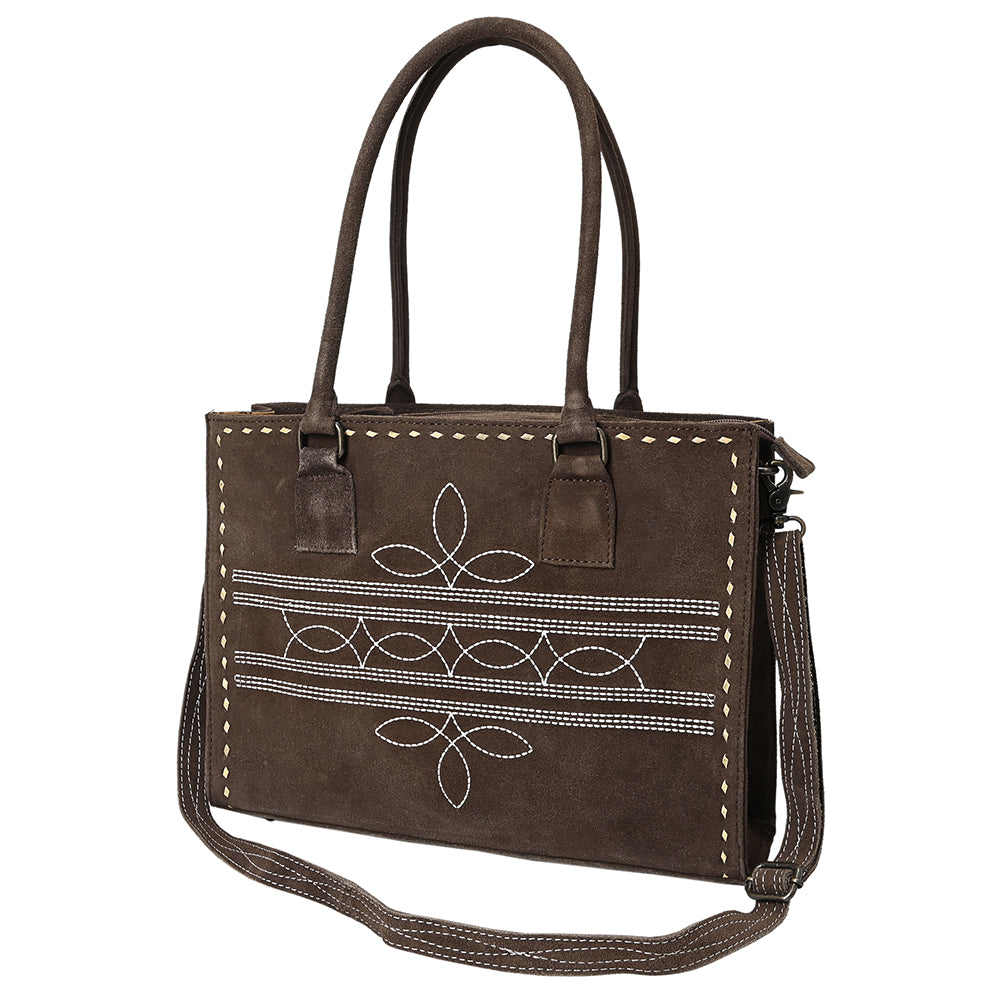American Darling Tote Genuine Suede Leather Women Bag Western Handbag Purse