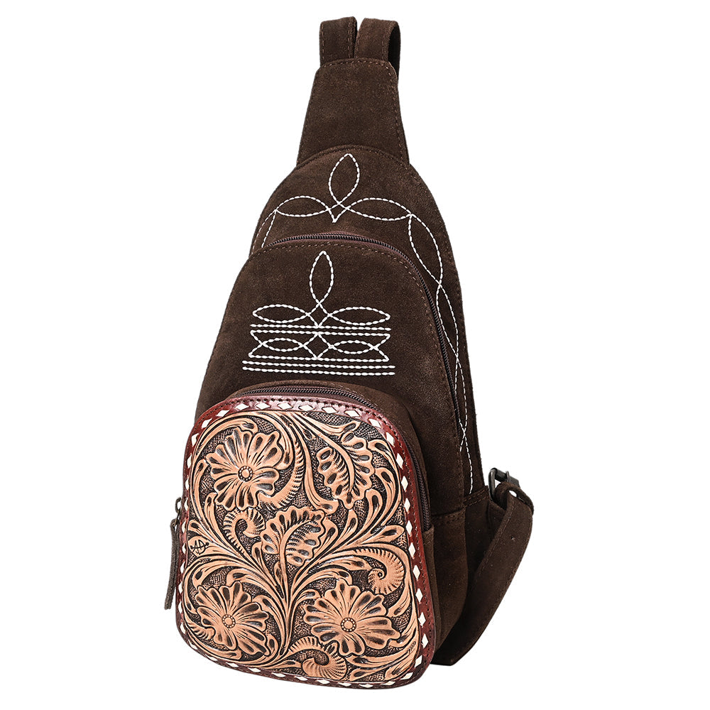 American Darling Sling Hand Tooled Genuine Leather Women Bag Western Handbag Purse