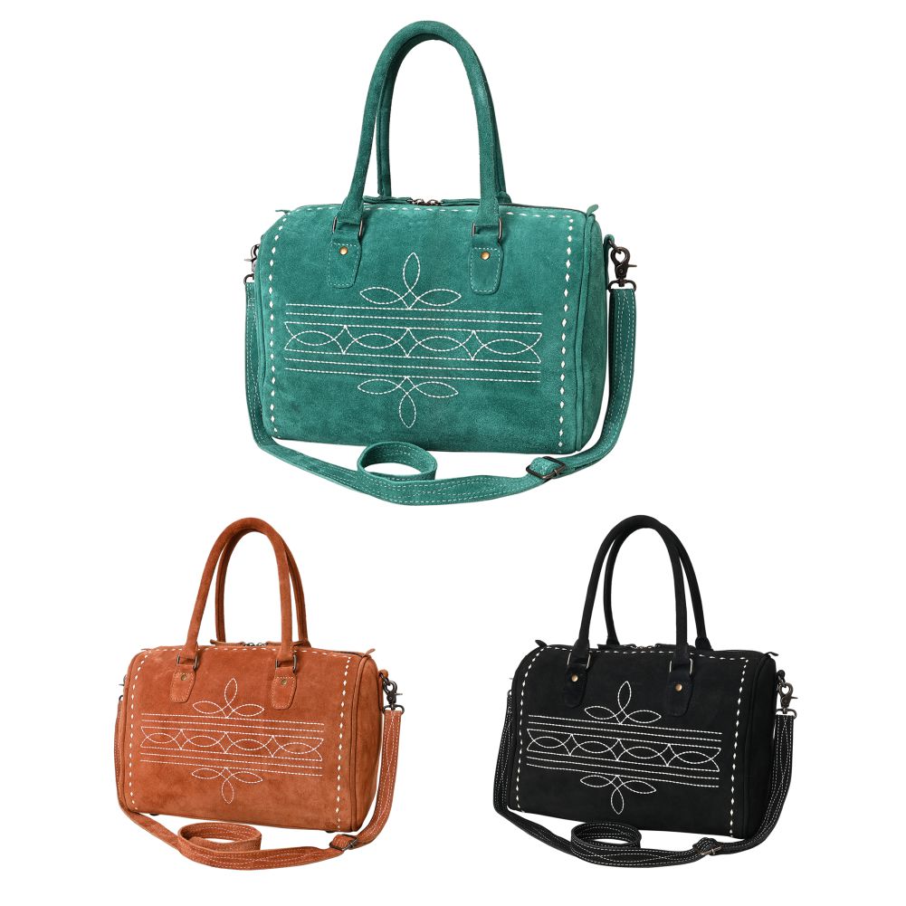American Darling Duffel Genuine Suede Leather women's bag, western handbag, purse| handbag | Hand tooled purse
