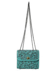 American Darling Small Crossbody Beautifully Hand Tooled  Genuine Leather women bag western handbag purse
