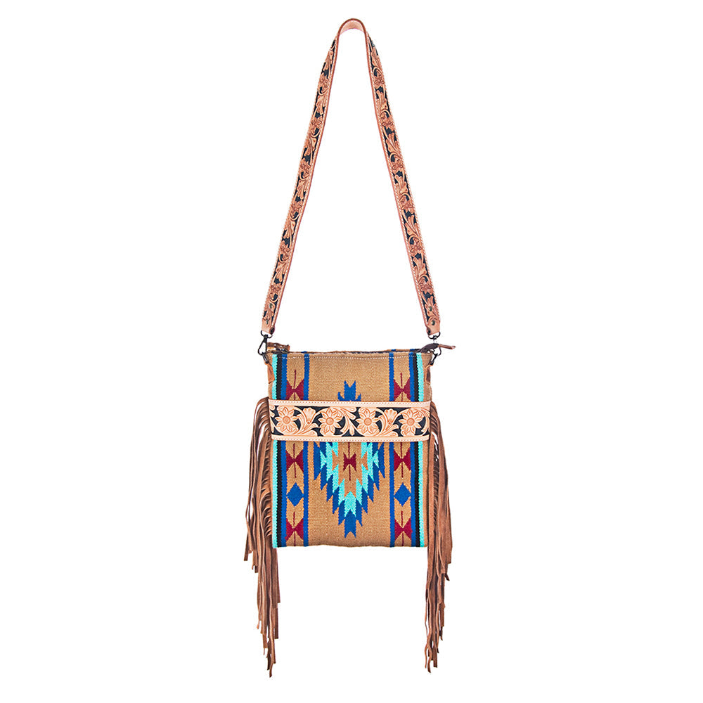 American Darling Cross Body Hand Tooled Saddle Blanket Genuine Leather Women Bag Western Handbag Purse