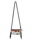 American Darling Small Crossbody Hand Tooled Hair On Genuine Leather Women Bag Western Handbag Purse