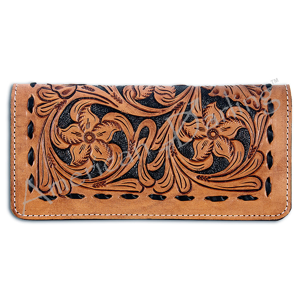 American Darling Clutch Hand Tooled Genuine Leather Women Bag Western Handbag Purse