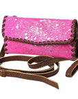 American Darling ADBG514BR Small Crossbody Hand Tooled Genuine Leather Women Bag Western Handbag Purse