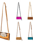 American Darling ADBG535BR Wallet Hand Tooled Genuine Leather Women Bag Western Handbag Purse