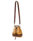 American Darling ADBG569A Bucket Hand Tooled Saddle Blanket Genuine Leather Women Bag Western Handbag Purse